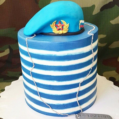 Торт "ВДВ Тельняшка" купить - подольск.сладкоежкин.рф