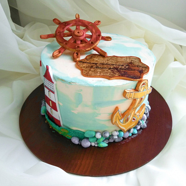Торт "Нашему капитану" купить - подольск.сладкоежкин.рф