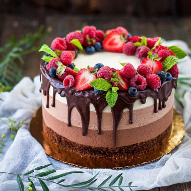 Торт "Три шоколада" купить - подольск.сладкоежкин.рф